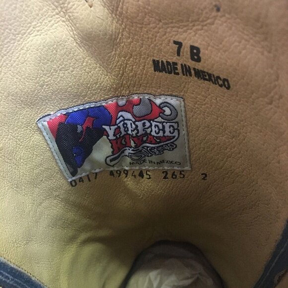 Old Gringo Tribu 13” YL265-2 Blue Snip Toe Cowboy Boots Womens 7 B - Picture 4 of 12